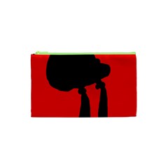 Red And Black Abstraction Cosmetic Bag (xs) by Valentinaart
