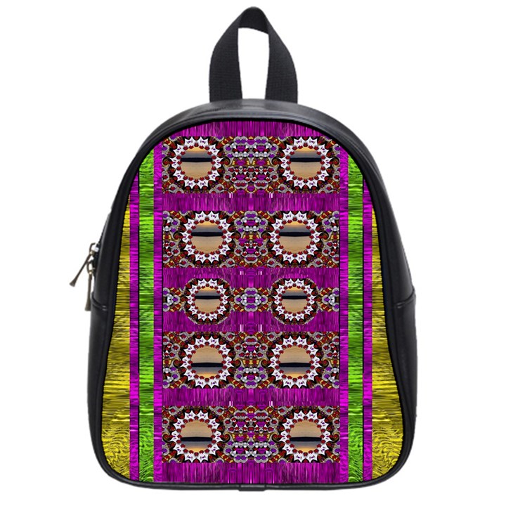 Rainbow Love For The Nature And Sunset In Calm And Steady State School Bags (Small) 