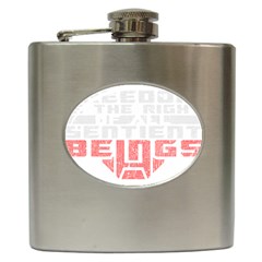 Freedom Is The Right Grunge Hip Flask (6 Oz) by justinwhitdesigns
