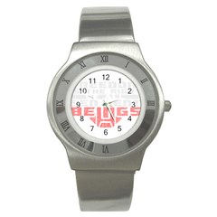 Freedom Is The Right Grunge Stainless Steel Watch