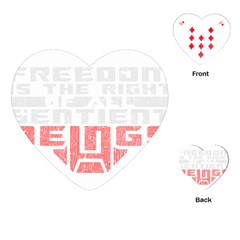 Freedom Is The Right Grunge Playing Cards (heart)  by justinwhitdesigns