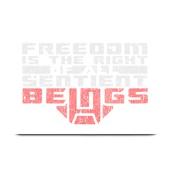 Freedom Is The Right Grunge Plate Mats by justinwhitdesigns