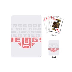 Freedom Is The Right Grunge Playing Cards (mini)  by justinwhitdesigns