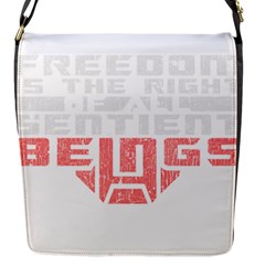 Freedom Is The Right Grunge Flap Messenger Bag (s)