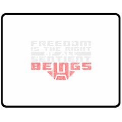 Freedom Is The Right Grunge Double Sided Fleece Blanket (medium)  by justinwhitdesigns