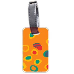 Orange Abstraction Luggage Tags (two Sides) by Valentinaart