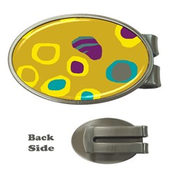 Yellow Abstraction Money Clips (oval) 