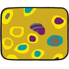 Yellow Abstraction Fleece Blanket (mini) by Valentinaart