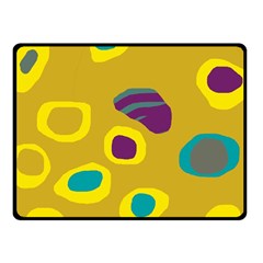 Yellow Abstraction Fleece Blanket (small) by Valentinaart