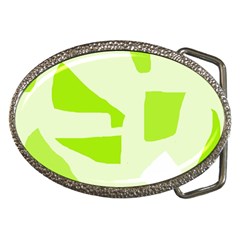 Green Abstract Design Belt Buckles by Valentinaart