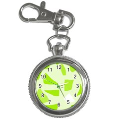Green Abstract Design Key Chain Watches by Valentinaart