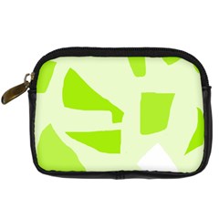 Green Abstract Design Digital Camera Cases by Valentinaart