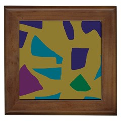 Colorful Abstraction Framed Tiles by Valentinaart