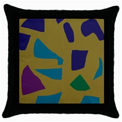 Colorful abstraction Throw Pillow Case (Black)