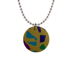 Colorful abstraction Button Necklaces