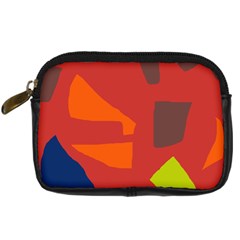 Red Abstraction Digital Camera Cases by Valentinaart