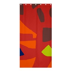 Red Abstraction Shower Curtain 36  X 72  (stall)  by Valentinaart