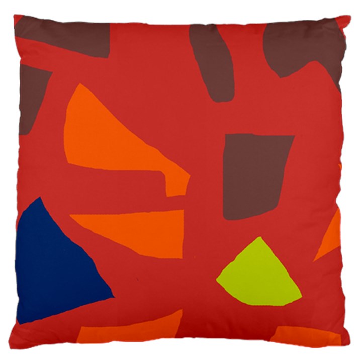 Red abstraction Large Cushion Case (One Side)