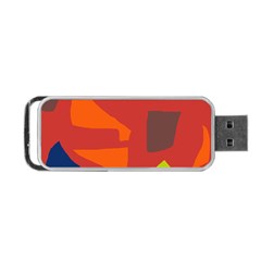 Red Abstraction Portable Usb Flash (two Sides) by Valentinaart