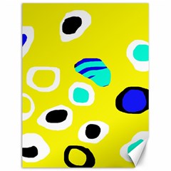 Yellow Abstract Pattern Canvas 12  X 16   by Valentinaart