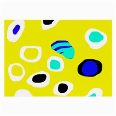 Yellow Abstract Pattern Large Glasses Cloth (2-side) by Valentinaart