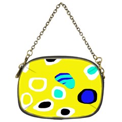 Yellow Abstract Pattern Chain Purses (one Side)  by Valentinaart