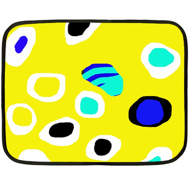 Yellow abstract pattern Fleece Blanket (Mini)