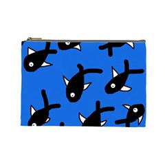 Cute Fishes Cosmetic Bag (large) 