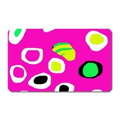 Pink Abstract Pattern Magnet (rectangular) by Valentinaart