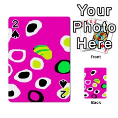 Pink Abstract Pattern Playing Cards 54 Designs  by Valentinaart