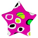 Pink abstract pattern Star Ornament (Two Sides)  Back