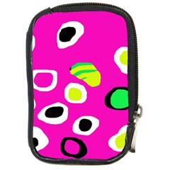 Pink Abstract Pattern Compact Camera Cases by Valentinaart