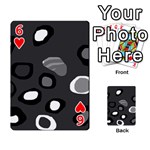 Gray abstract pattern Playing Cards 54 Designs  Front - Heart6