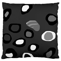 Gray Abstract Pattern Large Cushion Case (two Sides) by Valentinaart
