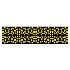 Dots Pattern Yellow Satin Scarf (oblong) by BrightVibesDesign