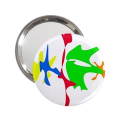 Colorful amoeba abstraction 2.25  Handbag Mirrors