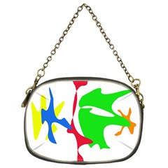 Colorful amoeba abstraction Chain Purses (One Side) 