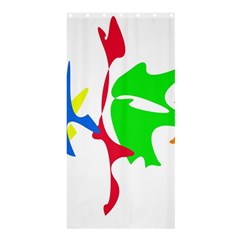 Colorful amoeba abstraction Shower Curtain 36  x 72  (Stall) 