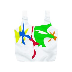 Colorful amoeba abstraction Full Print Recycle Bags (S) 