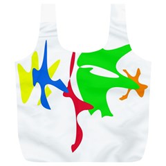 Colorful amoeba abstraction Full Print Recycle Bags (L) 