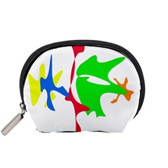 Colorful amoeba abstraction Accessory Pouches (Small) 