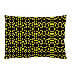 Dots Pattern Yellow Pillow Case by BrightVibesDesign
