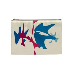 Decorative Amoeba Abstraction Cosmetic Bag (medium)  by Valentinaart