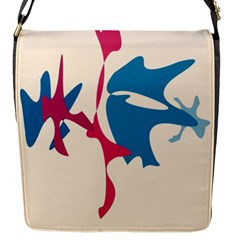 Decorative Amoeba Abstraction Flap Messenger Bag (s) by Valentinaart