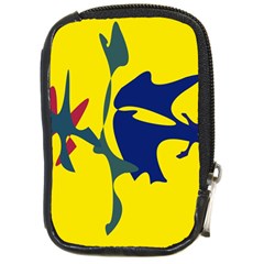 Yellow Amoeba Abstraction Compact Camera Cases by Valentinaart