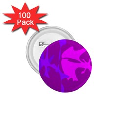 Purple, Pink And Magenta Amoeba Abstraction 1 75  Buttons (100 Pack)  by Valentinaart