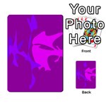 Purple, pink and magenta amoeba abstraction Multi-purpose Cards (Rectangle)  Back 8