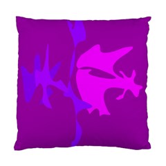 Purple, Pink And Magenta Amoeba Abstraction Standard Cushion Case (one Side) by Valentinaart