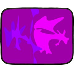 Purple, Pink And Magenta Amoeba Abstraction Fleece Blanket (mini)