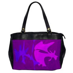 Purple, Pink And Magenta Amoeba Abstraction Office Handbags